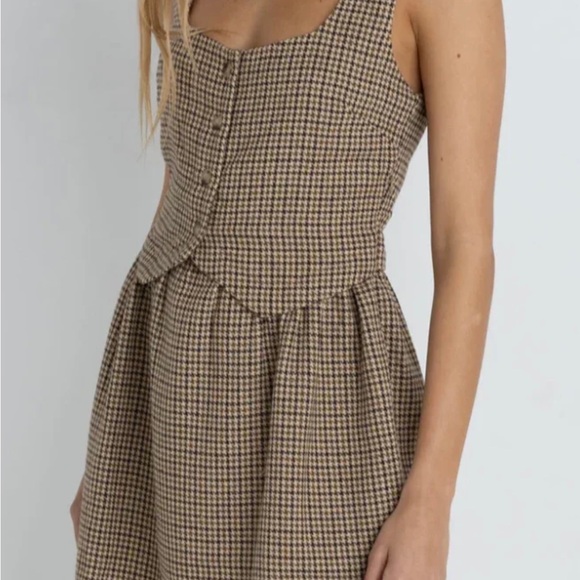Rhythm Mollie Check Vest Mini Dress - Picture 4 of 4